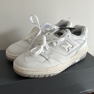 New balance white/white 550